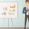Стартапер презентует свой проект инвесторам