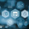 Инфографика с иконками: календарь (2025), часы (отсрочка), график роста (рассрочка), щит (поддержка), штамп «Одобрено»