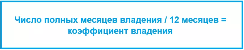Формула кофэффициента владения