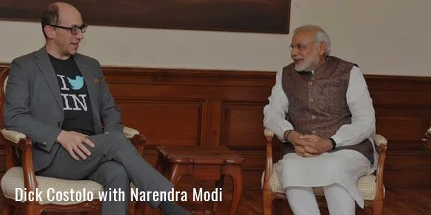 dick costolo with narendra modi