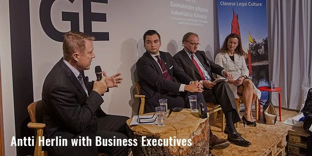 antti herlin with business executives