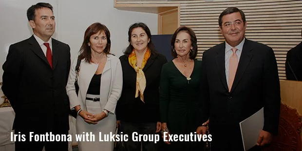 Айрис Фонтбона с руководителями Luksic Group