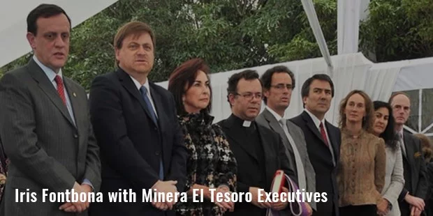 Айрис Фонтбона с руководителями Minera El Tesoro