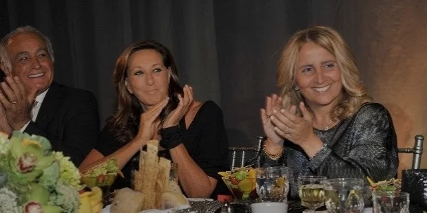 aldo bensadoun, donna karan and joey adler applaud sheila kussner s success