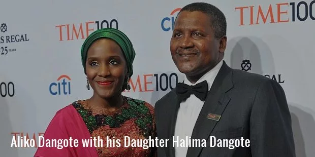 aliko dangote with his daughter halima dangote aliko dangote with his daughter halima dangote