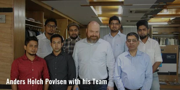 anders holch povlsen with his team anders holch povlsen with his team