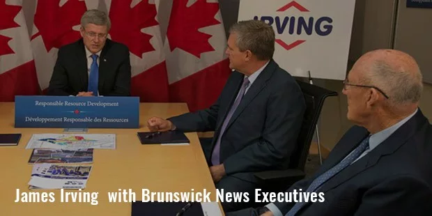 james irving with brunswick news executives