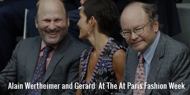 alain wertheimer and gerard at the at paris fashion week