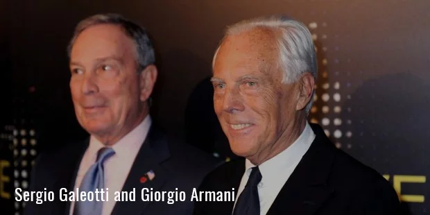 giorgio armani and sergio galeotti giorgio armani and sergio galeotti