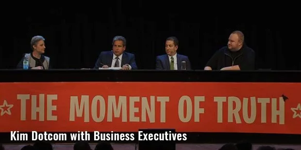 kim dotcom with business executives kim dotcom with business executives