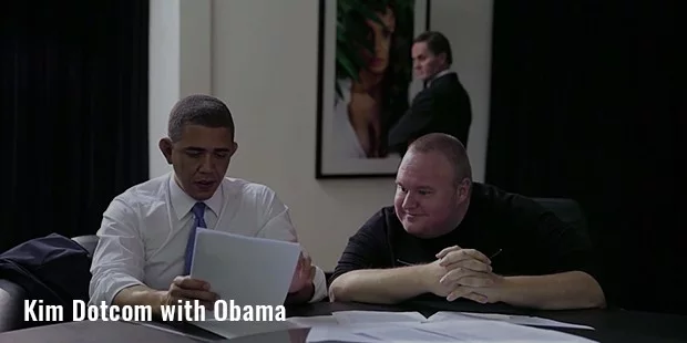 kim dotcom with obama kim dotcom with obama