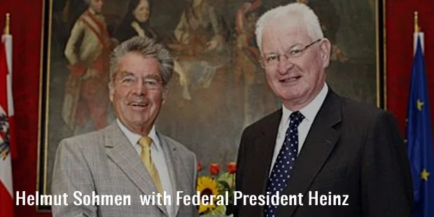 helmut sohmen with federal president heinz