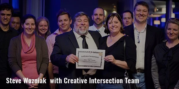 steve wozniak with creative intersection team steve wozniak with creative intersection team