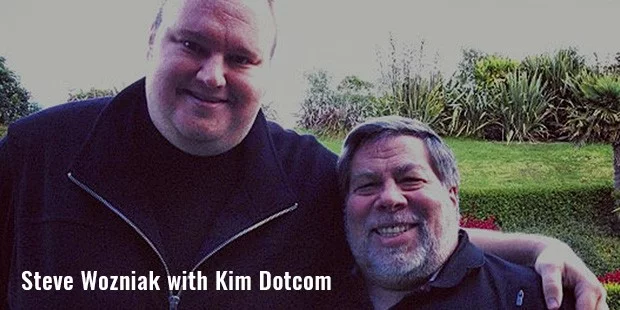steve wozniak with kim dotcom steve wozniak with kim dotcom