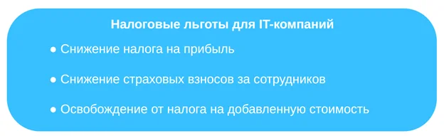Таблица налоговых льгот для IT-компаний: освобождение от НДС, спецтарифы по страховым взносам и пониженная ставка налога на прибыль
