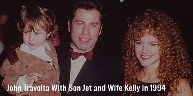 john travolta with son jet and wife kelly in 1994 john travolta with son jet and wife kelly in 1994