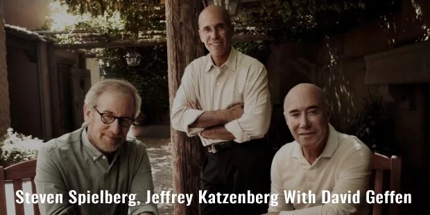 steven spielberg, jeffrey katzenberg with david geffen steven spielberg, jeffrey katzenberg with david geffen