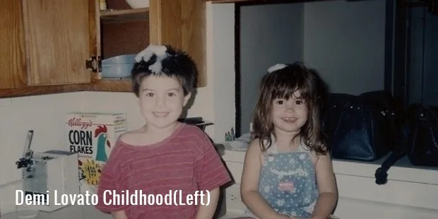 demi lovato childhood left demi lovato childhood left